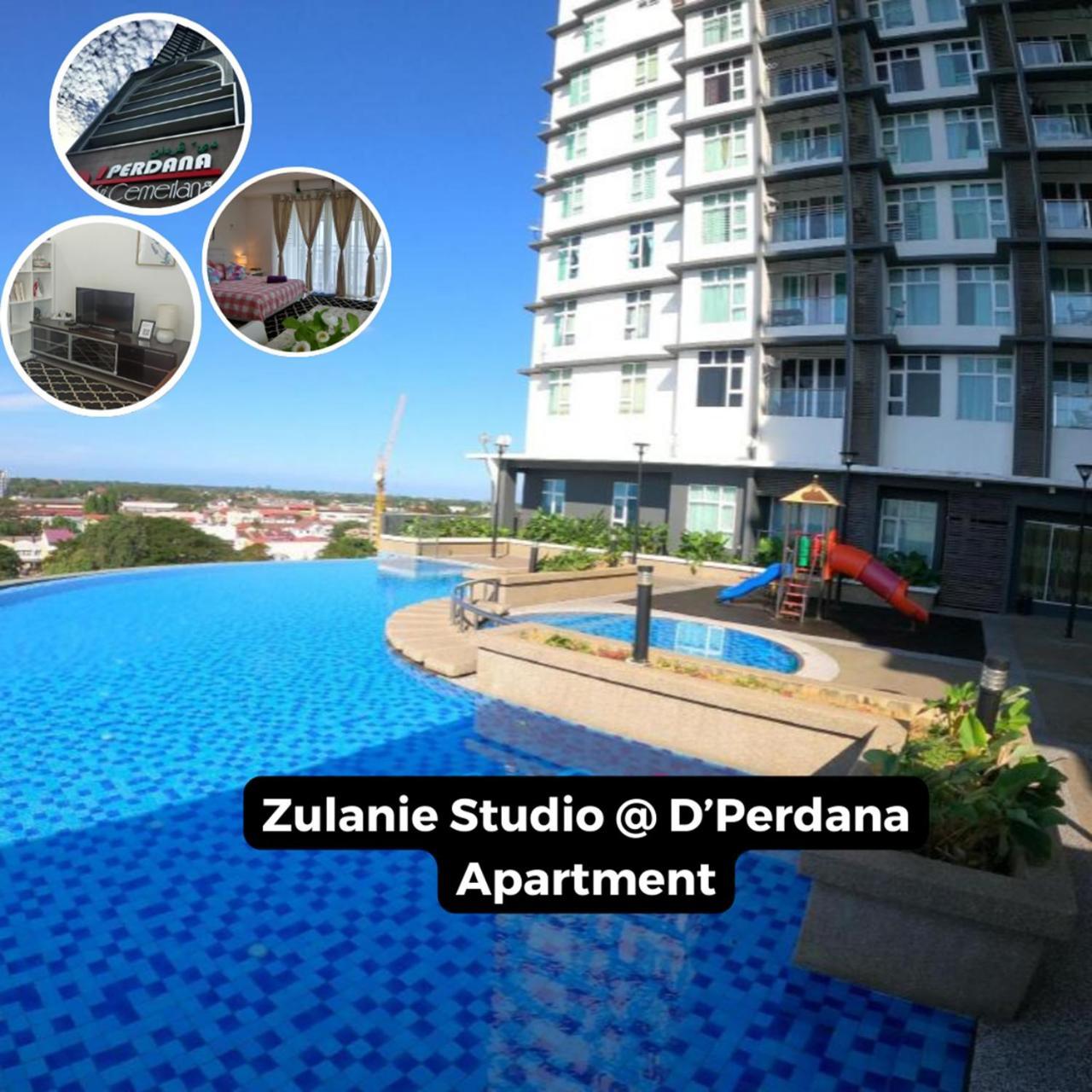 Zulanie Family Studio At D'Perdana Apartment, Spacious And Cozy With Pool, Free Wifi & Netflix Kota Bharu Exterior photo